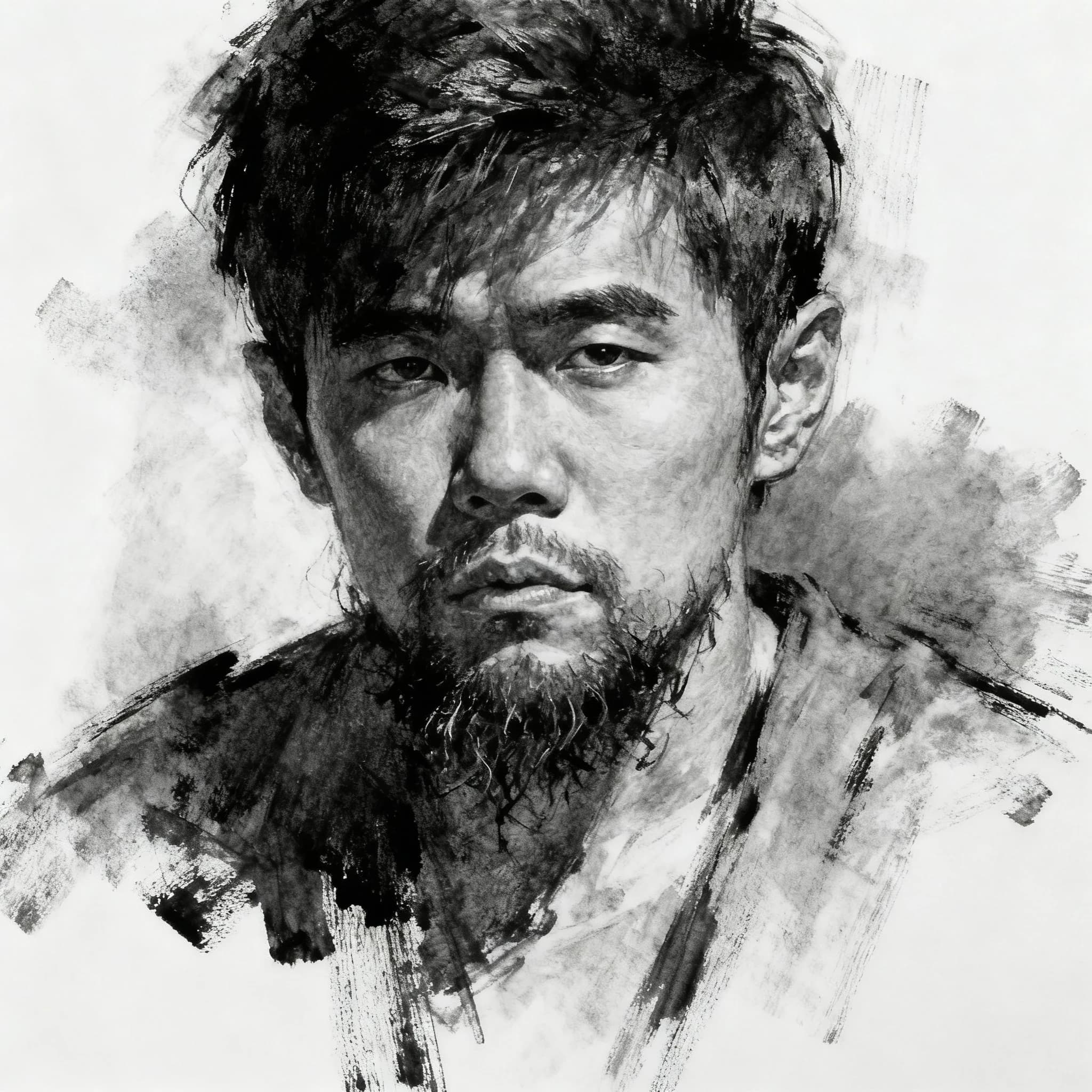 印象派周杰伦素描